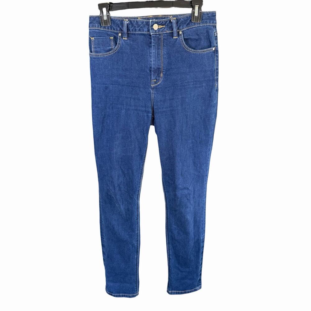 Karen Millen Womens Jeans US 6 Stretch Blue Casual High Waist Preppy Prep City